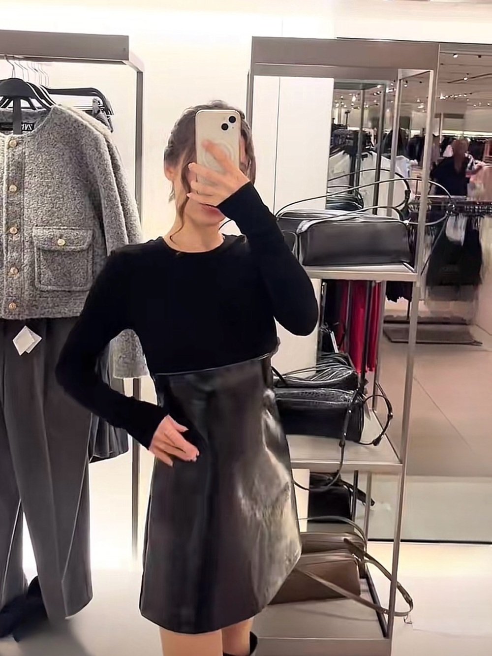 Zara Leather Dress (Small)